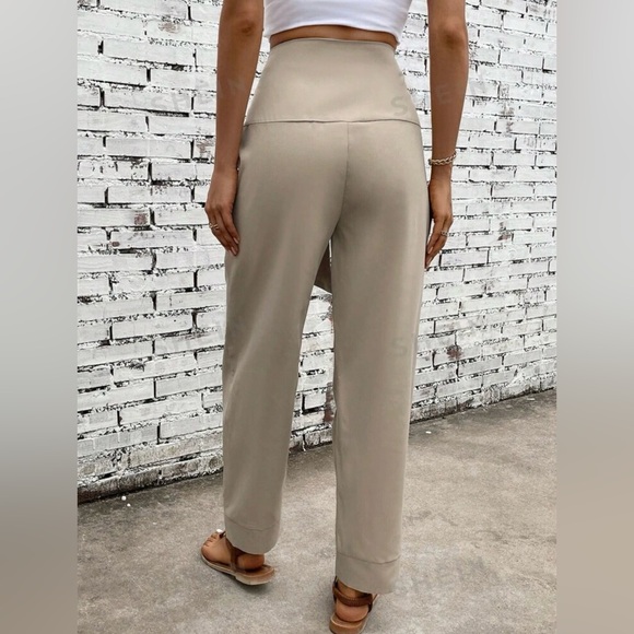 Harmonious Belted Khaki High Waisted Pants - Picture 2 of 4